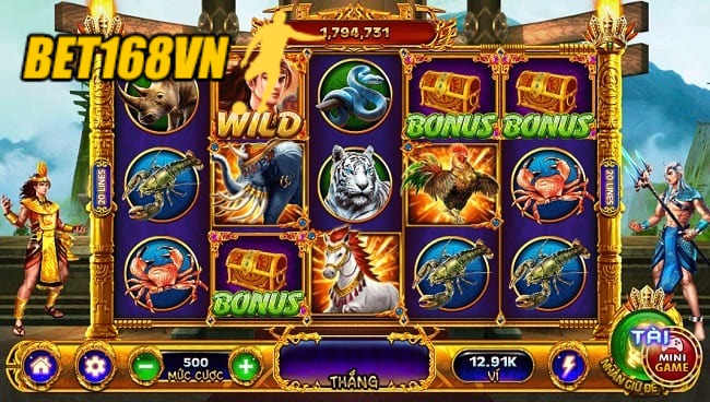Trò chơi nổ hũ Sơn Tinh Thủy Tinh trên Bet168vn cực đặc sắc