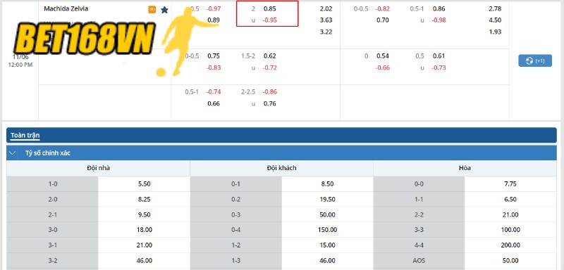 Kèo bóng đá của trận Machida Zelvia vs V Varen Nagasaki